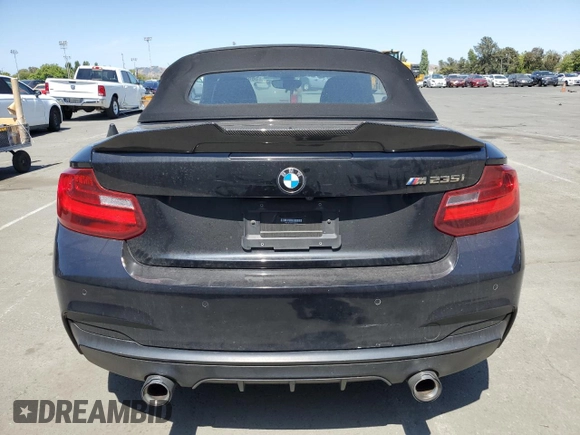 2015 BMW 2 Series M235i with VIN WBA1M1C55FV393315, listed as a Copart auction lot 58587055 with 80,998 mi miles and Salvage title. Bid and sale history available at DreamBid. Image 6.