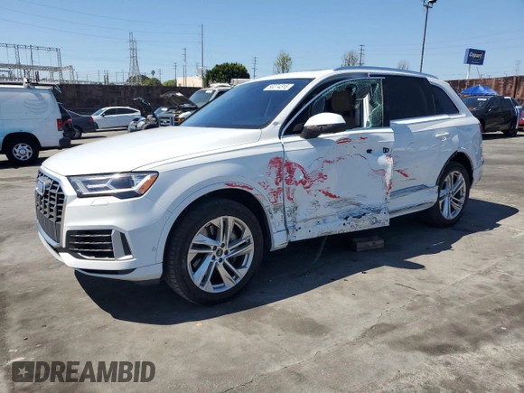 2021 Audi Q7 Premium Plus with VIN WA1LXAF7XMD016671, listed as a Copart auction lot 50274315 with 73,240 mi miles and Salvage title. Bid and sale history available at DreamBid. Image 1.
