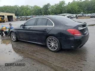 2018 Mercedes-Benz C 63 AMG with VIN 55SWF8GBXJU273169, listed as a Copart auction lot 60124405 with 55,440 mi miles and Salvage title. Bid and sale history available at DreamBid. Image 2.