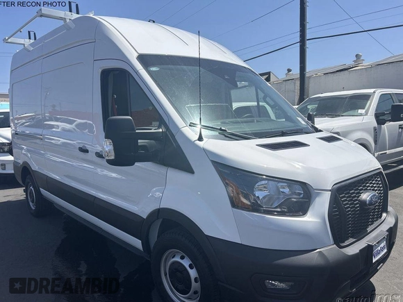 2023 Ford Transit Cargo with VIN 1FTBR1X80PKC09351, listed as a IAAI auction lot 42658958 with 115 mi miles and . Bid and sale history available at DreamBid. Image 4.