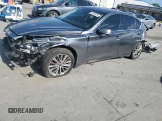 2018 Infiniti Q50 Luxe with VIN JN1EV7AR7JM443644, listed as a Copart auction lot 65035725 with 104,045 mi miles and Clean title. Bid and sale history available at DreamBid. Image 1.