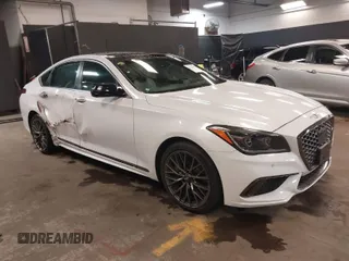 2018 Genesis G80 Sport z VIN KMHGN4JB1JU248884, wystawiony jako IAAI lot #41816597 z przebiegiem 64 959 mil mil oraz . Historia ofert i sprzedaży dostępna na DreamBid. Obrazek 1.
