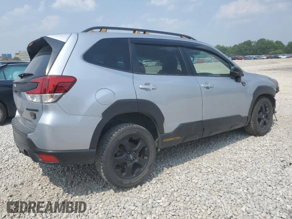 2023 Subaru Forester Wilderness with VIN JF2SKAMC7PH520075, listed as a Copart auction lot 59190715 with 40,834 mi miles and Salvage title. Bid and sale history available at DreamBid. Image 3.