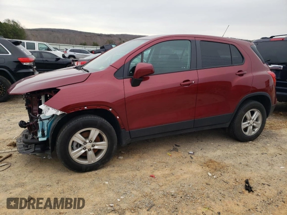 2021 Chevrolet Trax LS with VIN KL7CJNSB9MB359280, listed as a Copart auction lot 47455785 with 62,362 mi miles and Salvage Title. Bid and sale history available at carsss.com. Image 1.