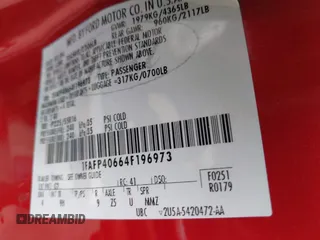 2004 Ford Mustang Standard с VIN 1FAFP40664F196973, выставлен на аукционе IAAI как лот 42136306 с пробегом 126 409 миль миль и . История ставок и продаж доступна на DreamBid. Изображение 9.