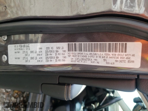 2017 Jeep Cherokee Limited with VIN 1C4PJLDB6HW572014, listed as a Copart auction lot 48350605 with 156,963 mi miles and Salvage Title. Bid and sale history available at carsss.com. Image 13.