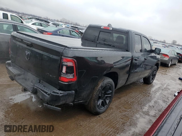 2021 Ram 1500 Big Horn with VIN 1C6SRFBT7MN729234, listed as a Copart auction lot 46861725 with 44,789 mi miles and Salvage Title. Bid and sale history available at carsss.com. Image 3.