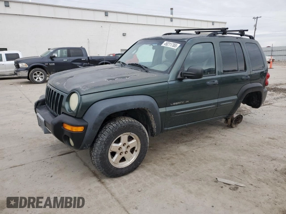 2002 Jeep Liberty Limited with VIN 1J4GL58K52W220933, listed as a Copart auction lot 49211765 with 189,095 mi miles and Salvage title. Bid and sale history available at DreamBid. Image 1.