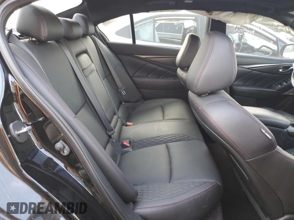 2021 Infiniti Q50 Red Sport 400 with VIN JN1FV7DP4MM850274, listed as a Copart auction lot 79817564 with Not Provided miles and Clean Title. Bid and sale history available at DreamBid. Image 10.
