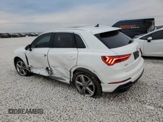2020 Audi Q3 S line Premium with VIN WA1DECF33L1008687, listed as a Copart auction lot 41523185 with 56,905 mi miles and Salvage Title. Bid and sale history available at carsss.com. Image 2.