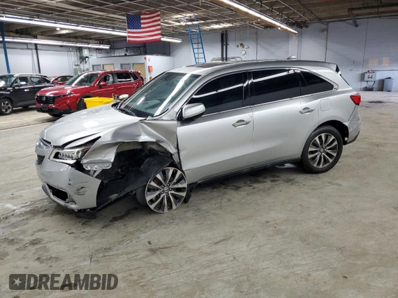 2015 Acura MDX Technology z VIN 5FRYD3H49FB004881, wystawiony jako Copart lot #54577125 z przebiegiem 103 649 mil mil oraz Szkoda całkowita • Salvage title. Historia ofert i sprzedaży dostępna na DreamBid. Obrazek 1.