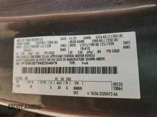 2022 Ford F-350 XL z VIN 1FT8W3BT9NED04979, wystawiony jako Copart lot #87302914 z przebiegiem 92 157 mil mil oraz Szkoda całkowita • Salvage title. Historia ofert i sprzedaży dostępna na DreamBid. Obrazek 13.