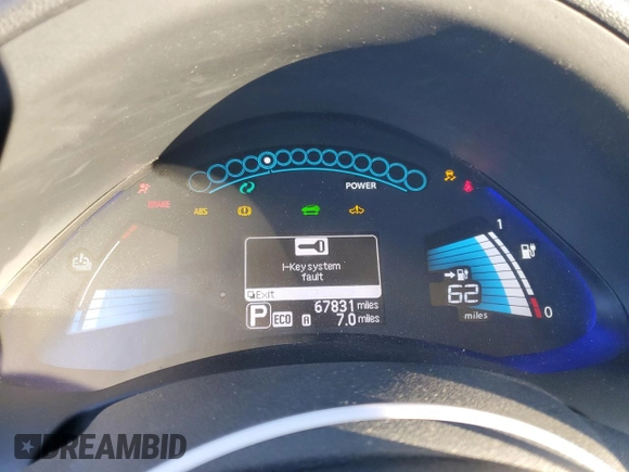 2015 Nissan LEAF SV with VIN 1N4AZ0CP6FC321749, listed as a Copart auction lot 75204493 with 67,831 mi miles. Bid and sale history available at carsss.com. Image 9.