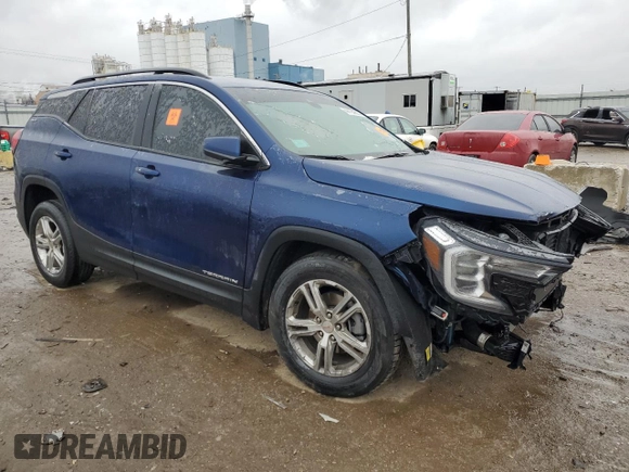 2022 GMC Terrain SLE with VIN 3GKALMEV9NL128470, listed as a Copart auction lot 44194835 with 63,385 mi miles and Salvage Title. Bid and sale history available at carsss.com. Image 4.