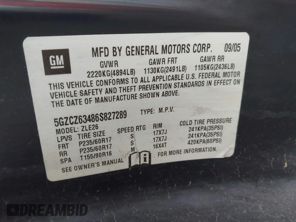 2006 Saturn VUE z VIN 5GZCZ63486S827289, wystawiony jako IAAI lot #41641268 z przebiegiem Nie podano mil oraz . Historia ofert i sprzedaży dostępna na DreamBid. Obrazek 9.