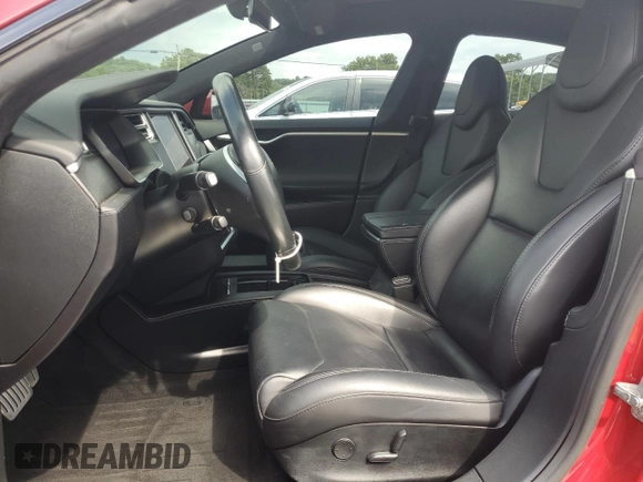 2018 Tesla Model S 75D with VIN 5YJSA1E40JF259792, listed as a Copart auction lot 56502085 with 116,821 mi miles and Salvage title. Bid and sale history available at DreamBid. Image 7.