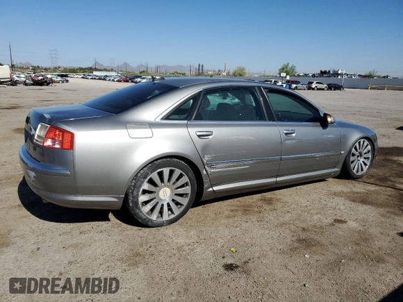 2005 Audi A8 with VIN WAUML44E45N012262, listed as a Copart auction lot 59984715 with 289,154 mi miles and Salvage title. Bid and sale history available at DreamBid. Image 3.