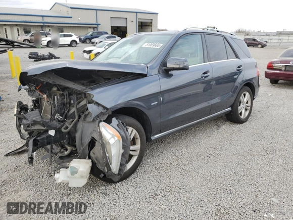 2012 Mercedes-Benz M 350 with VIN 4JGDA5HB1CA035741, listed as a Copart auction lot 51069665 with 150,644 mi miles and Salvage Title. Bid and sale history available at DreamBid. Image 1.