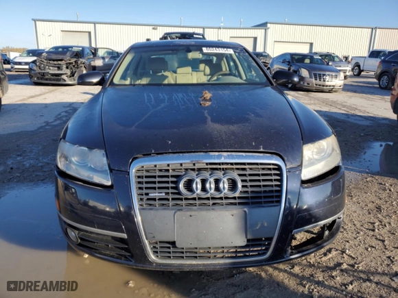 2005 Audi A6 with VIN WAUDG74F25N096175, listed as a Copart auction lot 80243154 with 0 mi miles and Salvage Title. Bid and sale history available at carsss.com. Image 5.