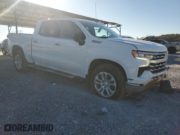 2023 Chevrolet Silverado 1500 LTZ with VIN 2GCUDGED6P1129286, listed as a Copart auction lot 87196464 with 14,662 mi miles and Salvage Title. Bid and sale history available at carsss.com. Image 4.