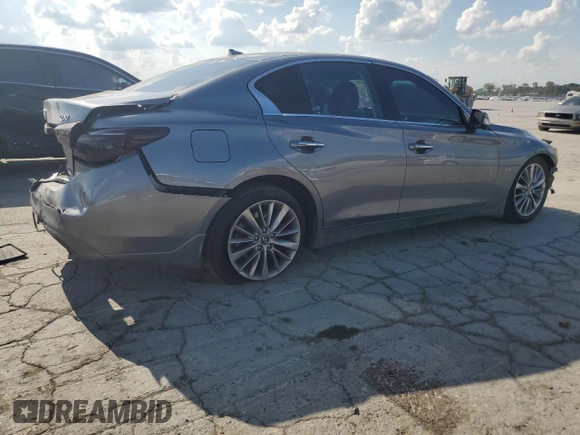 2018 Infiniti Q50 Luxe with VIN JN1EV7AR7JM443644, listed as a Copart auction lot 65035725 with 104,045 mi miles and Clean title. Bid and sale history available at DreamBid. Image 3.