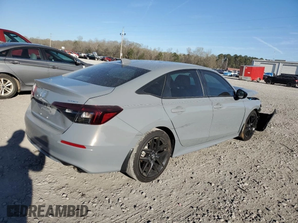 2025 Honda Civic Sport with VIN 2HGFE2F51SH529628, listed as a Copart auction lot 49619945 with Not provided miles and Salvage title. Bid and sale history available at DreamBid. Image 3.