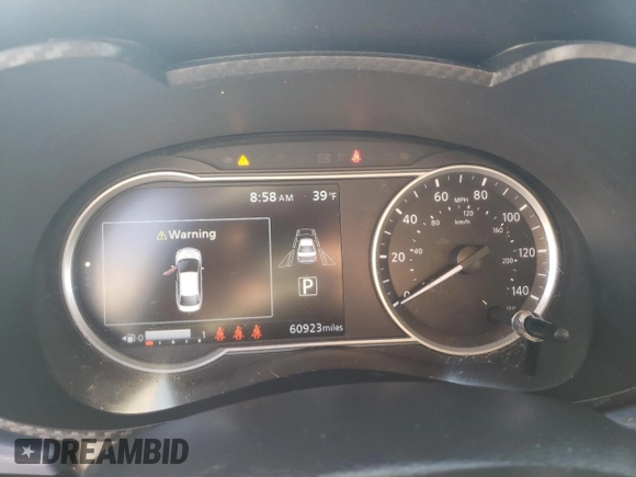 2023 Nissan Versa SV with VIN 3N1CN8EVXPL820278, listed as a Copart auction lot 51494595 with 60,923 mi miles and Salvage title. Bid and sale history available at DreamBid. Image 9.