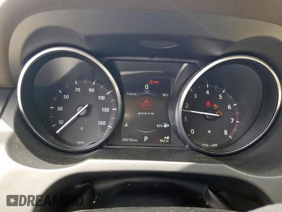 2017 Land Rover Range Rover Evoque SE with VIN SALVP2BGXHH248740, listed as a Copart auction lot 58630035 with 95,705 mi miles and Salvage title. Bid and sale history available at DreamBid. Image 9.
