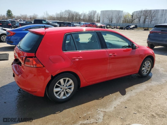 2016 Volkswagen Golf TSI SE with VIN 3VW217AU3GM065008, listed as a Copart auction lot 53892935 with 42,482 mi miles and Salvage Title. Bid and sale history available at carsss.com. Image 3.