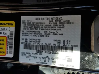 2019 Lincoln Continental Select with VIN 1LN6L9TK0K5601896, listed as a Copart auction lot 50709405 with 48,302 mi miles and Salvage Title. Bid and sale history available at carsss.com. Image 13.