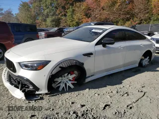 2022 Mercedes-Benz AMG GT with VIN W1K7X5KB0NA053519, listed as a Copart auction lot 77073224 with 19,583 mi miles and Salvage Title. Bid and sale history available at carsss.com. Image 1.