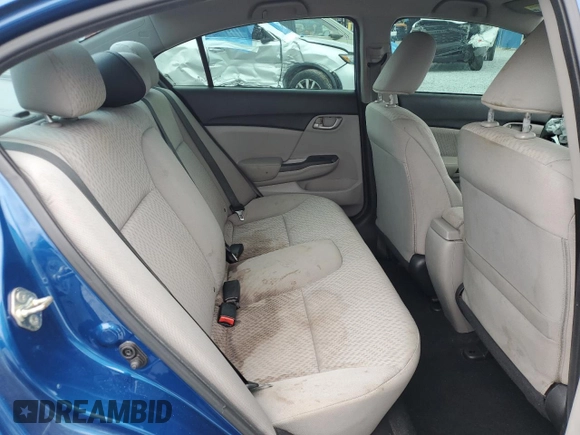 2014 Honda Civic Sedan LX with VIN 19XFB2F57EE014186, listed as a Copart auction lot 52188865 with 190,141 mi miles and Salvage Title. Bid and sale history available at carsss.com. Image 10.