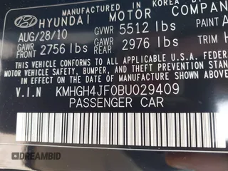2011 Hyundai Equus Ultimate z VIN KMHGH4JF0BU029409, wystawiony jako IAAI lot #42560301 z przebiegiem 183 006 mil mil oraz . Historia ofert i sprzedaży dostępna na DreamBid. Obrazek 9.