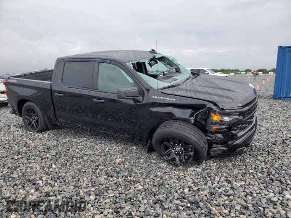 2024 Chevrolet Silverado 1500 Custom with VIN 3GCPDBEK4RG255834, listed as a Copart auction lot 52212395 with 8,945 mi miles and Salvage Title. Bid and sale history available at DreamBid. Image 4.