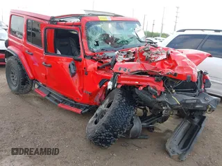2021 Jeep Wrangler Unlimited Rubicon 392 z VIN 1C4JJXSJ0MW827483, wystawiony jako IAAI lot #42060337 z przebiegiem 34 625 mil mil oraz . Historia ofert i sprzedaży dostępna na DreamBid. Obrazek 1.