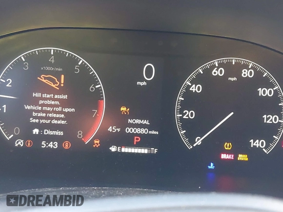 2025 Honda CR-V EX with VIN 2HKRS4H45SH411982, listed as a IAAI auction lot 41479602 with 880 mi miles and . Bid and sale history available at DreamBid. Image 7.