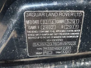 2016 Jaguar XJ Portfolio z VIN SAJWA2G76G8V97013, wystawiony jako IAAI lot #42239189 z przebiegiem Nie podano mil oraz . Historia ofert i sprzedaży dostępna na DreamBid. Obrazek 9.