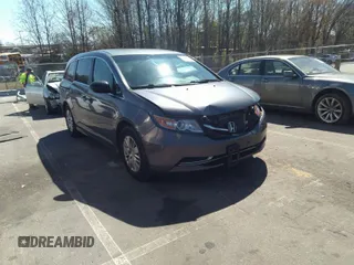 2014 Honda Odyssey LX with VIN 5FNRL5H24EB025817, listed as a IAAI auction lot 41904759 with 161,523 mi miles. Bid and sale history available at carsss.com. Image 1.