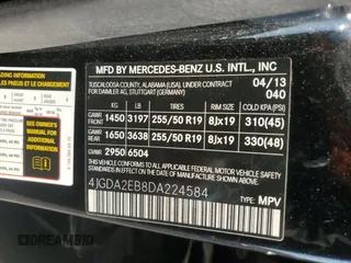 2013 Mercedes-Benz M 350 with VIN 4JGDA2EB8DA224584, listed as a Copart auction lot 46941295 with 112,648 mi miles and Clean Title. Bid and sale history available at DreamBid. Image 13.