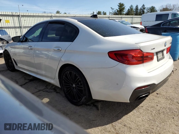 2018 BMW 5 Series M550i xDrive with VIN WBAJB9C54JB287422, listed as a Copart auction lot 46017034 with Not provided miles and Salvage title. Bid and sale history available at DreamBid. Image 2.