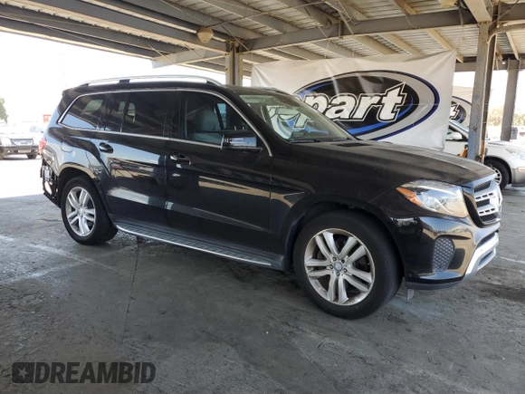 2017 Mercedes-Benz GLS 450 with VIN 4JGDF6EE2HA857803, listed as a Copart auction lot 63474225 with 83,823 mi miles and Salvage title. Bid and sale history available at DreamBid. Image 4.