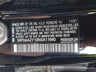 2022 Porsche Taycan z VIN WP0AA2Y10NSA11640, wystawiony jako IAAI lot #41215410 z przebiegiem 25 749 mil mil oraz . Historia ofert i sprzedaży dostępna na DreamBid. Obrazek 9.