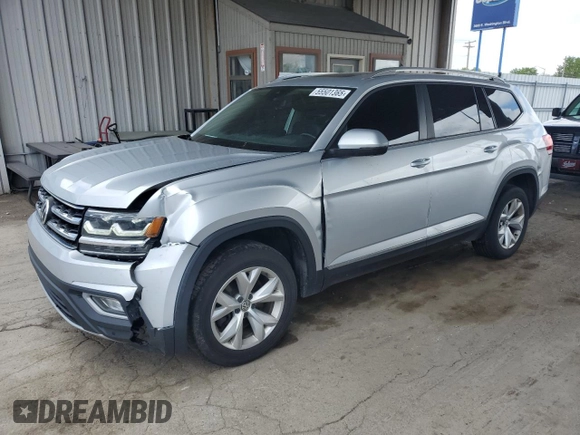 2018 Volkswagen Atlas SEL z VIN 1V2ER2CAXJC508499, wystawiony jako Copart lot #55501365 z przebiegiem 183 840 mil mil oraz Szkoda całkowita • Salvage title. Historia ofert i sprzedaży dostępna na DreamBid. Obrazek 1.