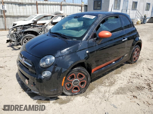2015 FIAT 500e with VIN 3C3CFFGE8FT507311, listed as a Copart auction lot 62028985 with 59,608 mi miles and Clean title. Bid and sale history available at DreamBid. Image 1.