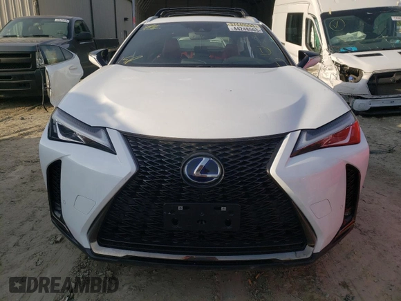 2021 Lexus UX with VIN JTHR9JBH3M2053774, listed as a Copart auction lot 44248563 with 35,833 mi miles. Bid and sale history available at carsss.com. Image 5.
