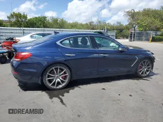 2019 Genesis G70 Advanced with VIN KMTG74LE0KU043856, listed as a Copart auction lot 55921215 with 72,161 mi miles and Non repairable. Bid and sale history available at DreamBid. Image 3.