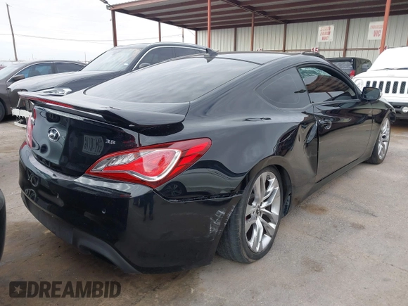 2014 Hyundai Genesis Coupe 3.8 Ultimate with VIN KMHHU6KJ9EU117703, listed as a IAAI auction lot 41486814 with 163,365 mi miles. Bid and sale history available at carsss.com. Image 4.