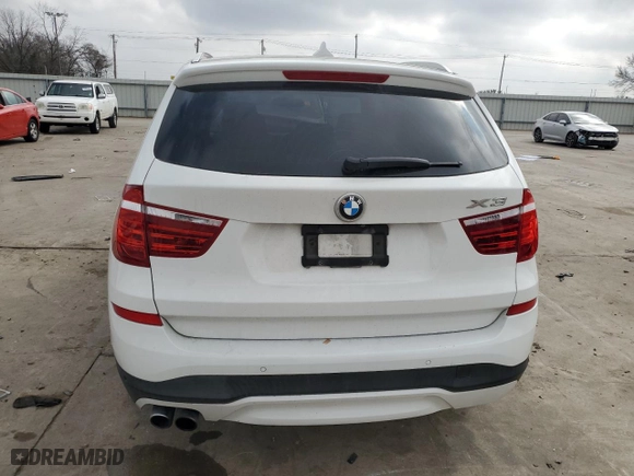 2015 BMW X3 sDrive28i with VIN 5UXWZ7C58F0M83521, listed as a Copart auction lot 44396365 with 130,431 mi miles and Salvage Title. Bid and sale history available at carsss.com. Image 6.