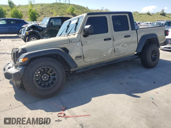 2020 Jeep Gladiator Sport S with VIN 1C6HJTAG5LL161239, listed as a Copart auction lot 60348605 with 35,333 mi miles and Salvage title. Bid and sale history available at DreamBid. Image 1.