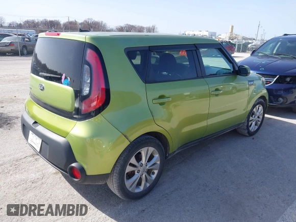 2015 Kia Soul + with VIN KNDJP3A52F7789764, listed as a IAAI auction lot 41728283 with 136,085 mi miles. Bid and sale history available at carsss.com. Image 4.